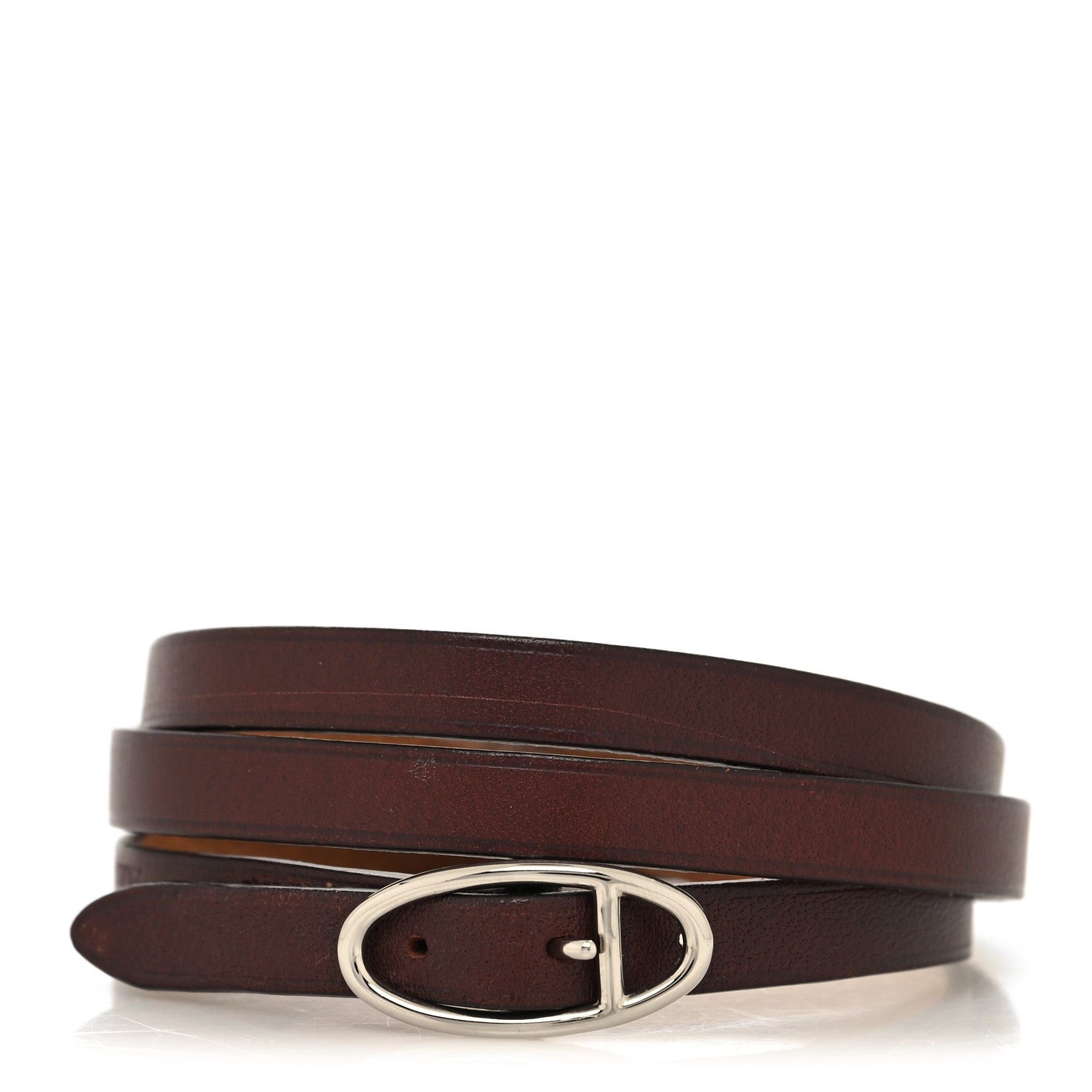 Hermes Swift Hapi 3 MM Triple Tour Bracelet Rouge H 1 of 5