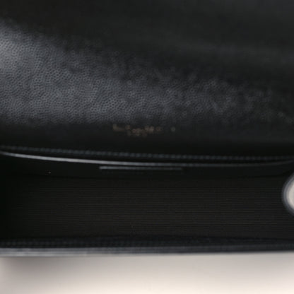 Saint Laurent Grain De Poudre Medium Classic Monogram Kate Satchel Black 5 of 9
