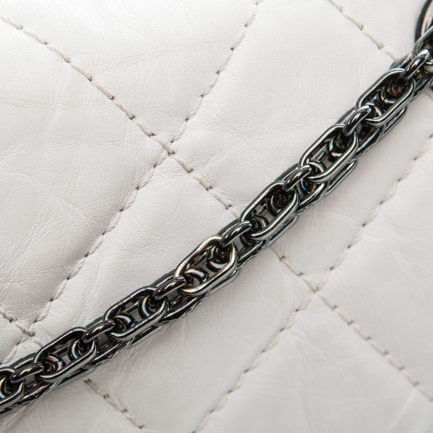Chanel Aged Calfskin 2.55 Reissue 227 Flap White 10 of 11