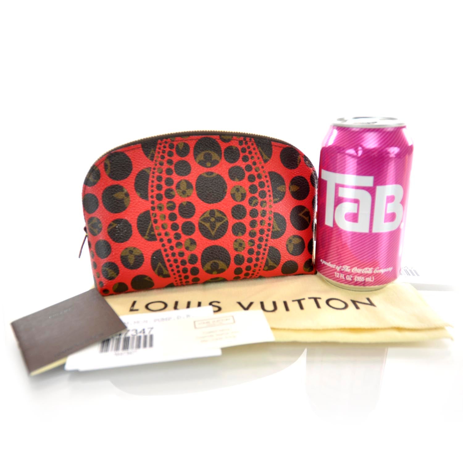 Louis Vuitton Monogram Kusama Pumpkin Dots Cosmetic Pouch Red 2 of 7