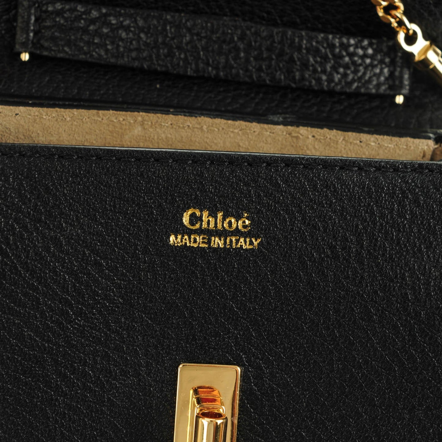 Grained Lambskin Nano Drew Shoulder Bag Black