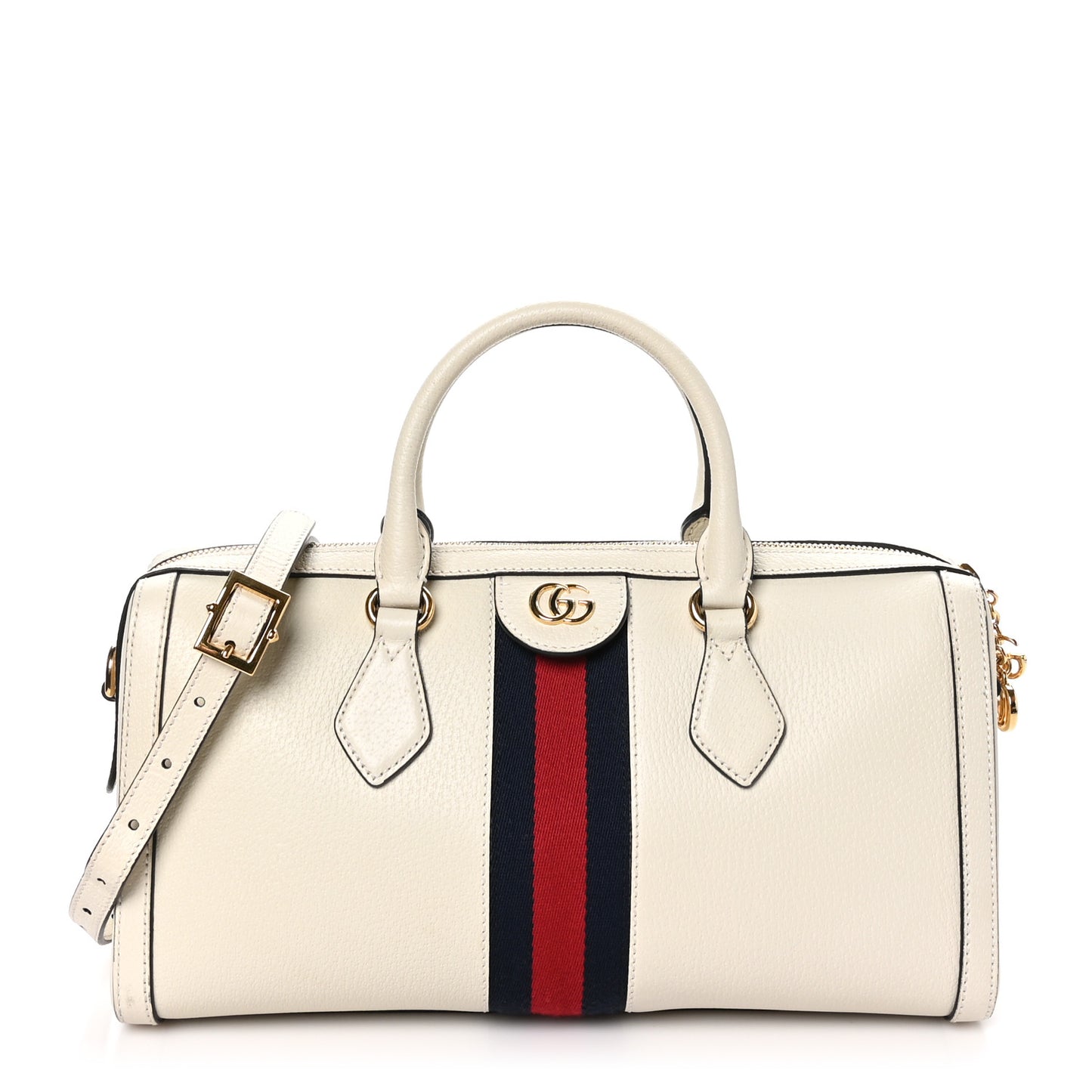 Suede Patent GG Web Medium Ophidia Boston Mystic White