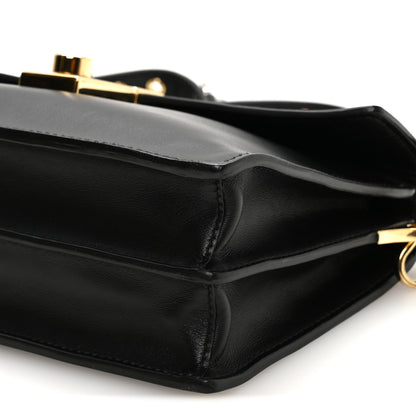 Prada Calfskin Soft Sound Charms Shoulder Bag Black 10 of 10