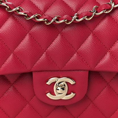 Chanel Caviar Quilted Small Double Flap Dark Pink 10 of 10