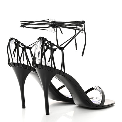 Saint Laurent Calfskin Lexi 90 Ankle Strap Sandals 36 Black 4 of 11