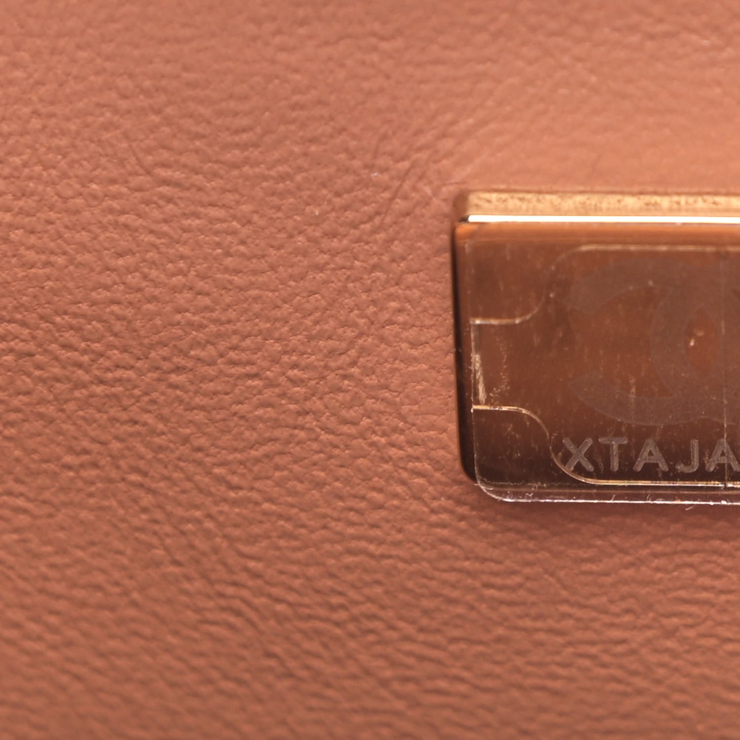 Lambskin Quilted Mini Rectangular Flap Brown