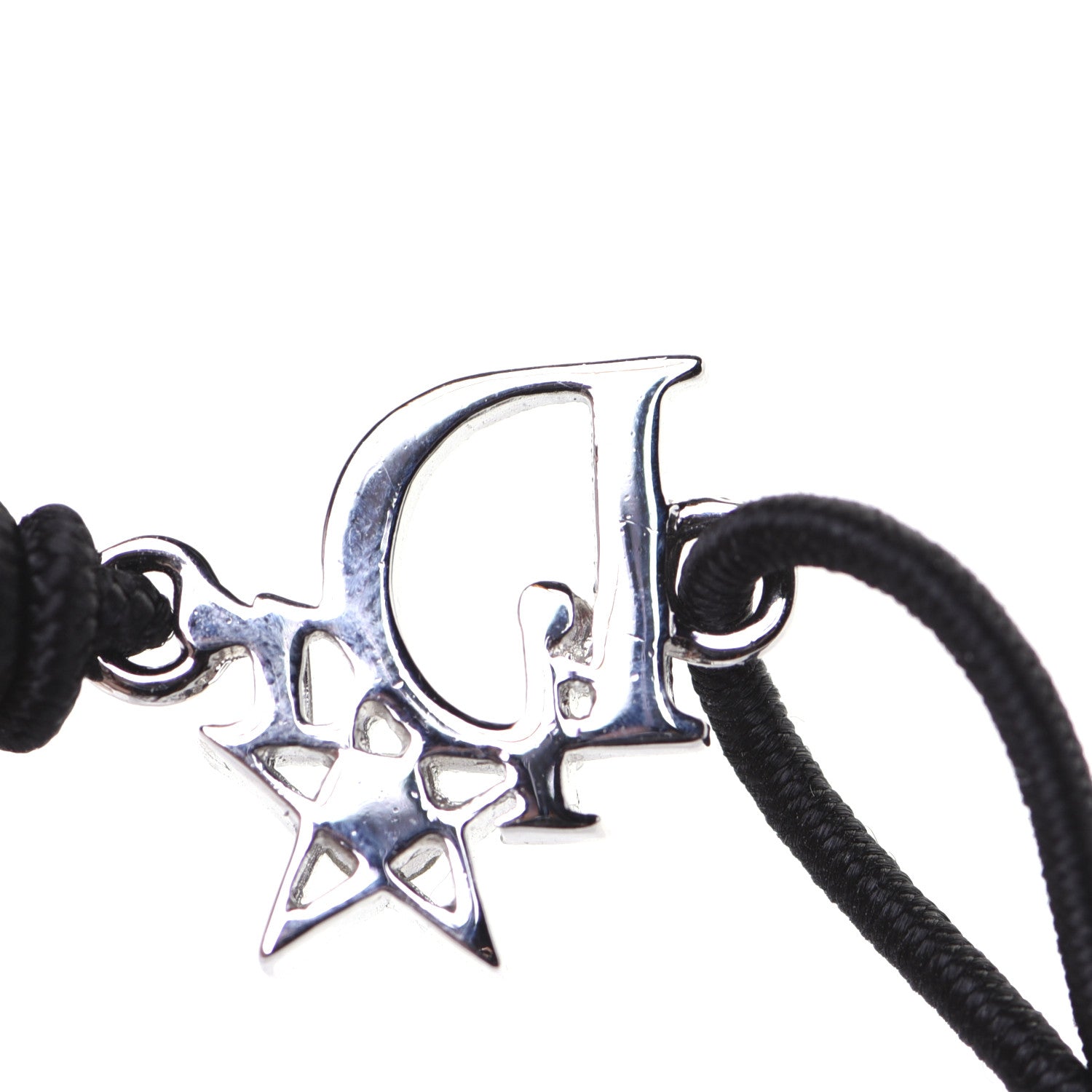 Christian Dior Crystal Star Logo Bracelet Black 4 of 4
