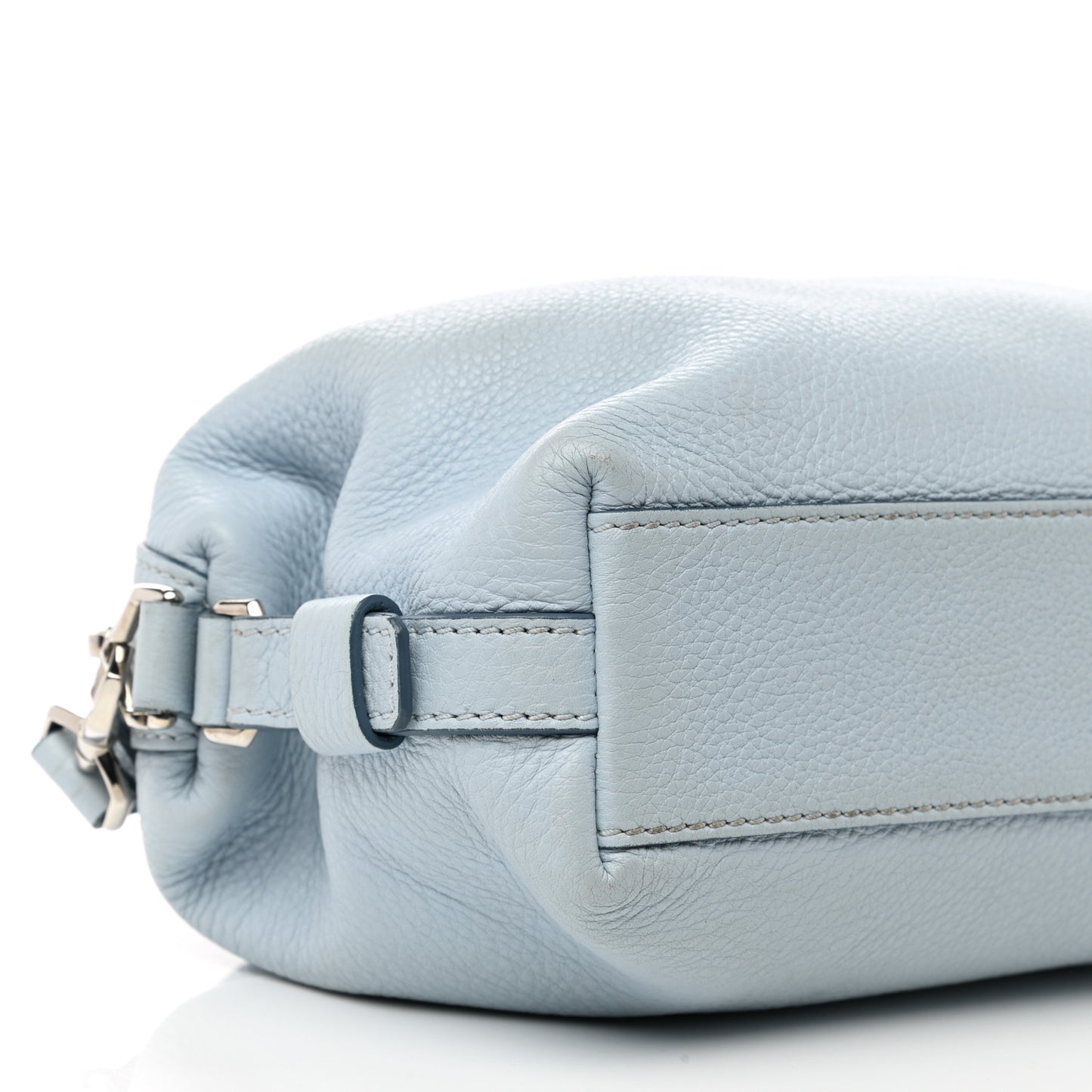 Waxed Calfskin Micro Nightingale Baby Blue