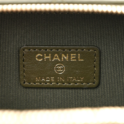 Chanel Lambskin Quilted Mini Chain Top Handle Vanity Case Dark Khaki 7 of 13