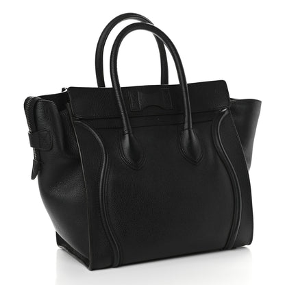 Celine Drummed Calfskin Mini Luggage Black 3 of 8