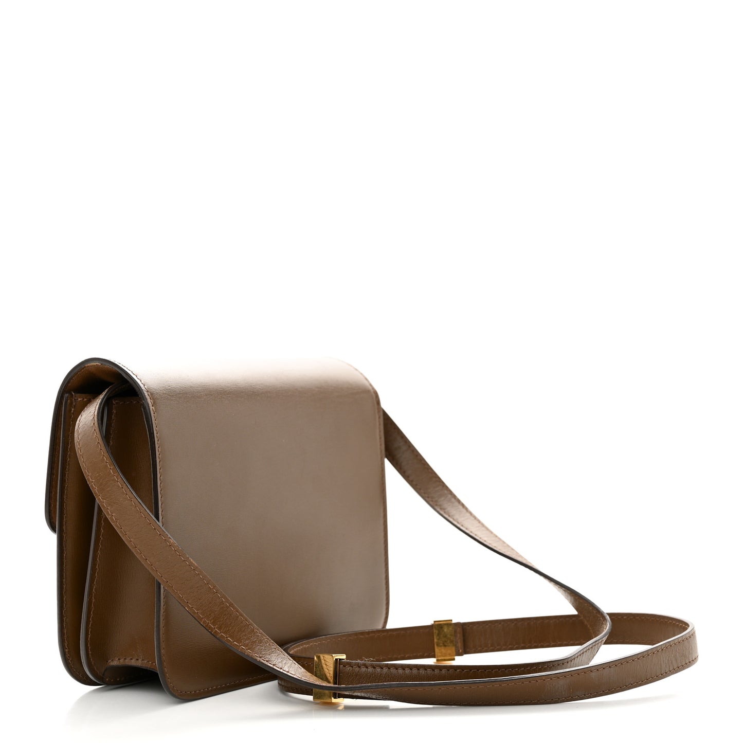 Box Calfskin Teen Classic Box Flap Bag Camel