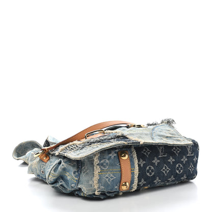 Louis Vuitton Denim Patchwork Posty Messenger Bag Blue 4 of 10