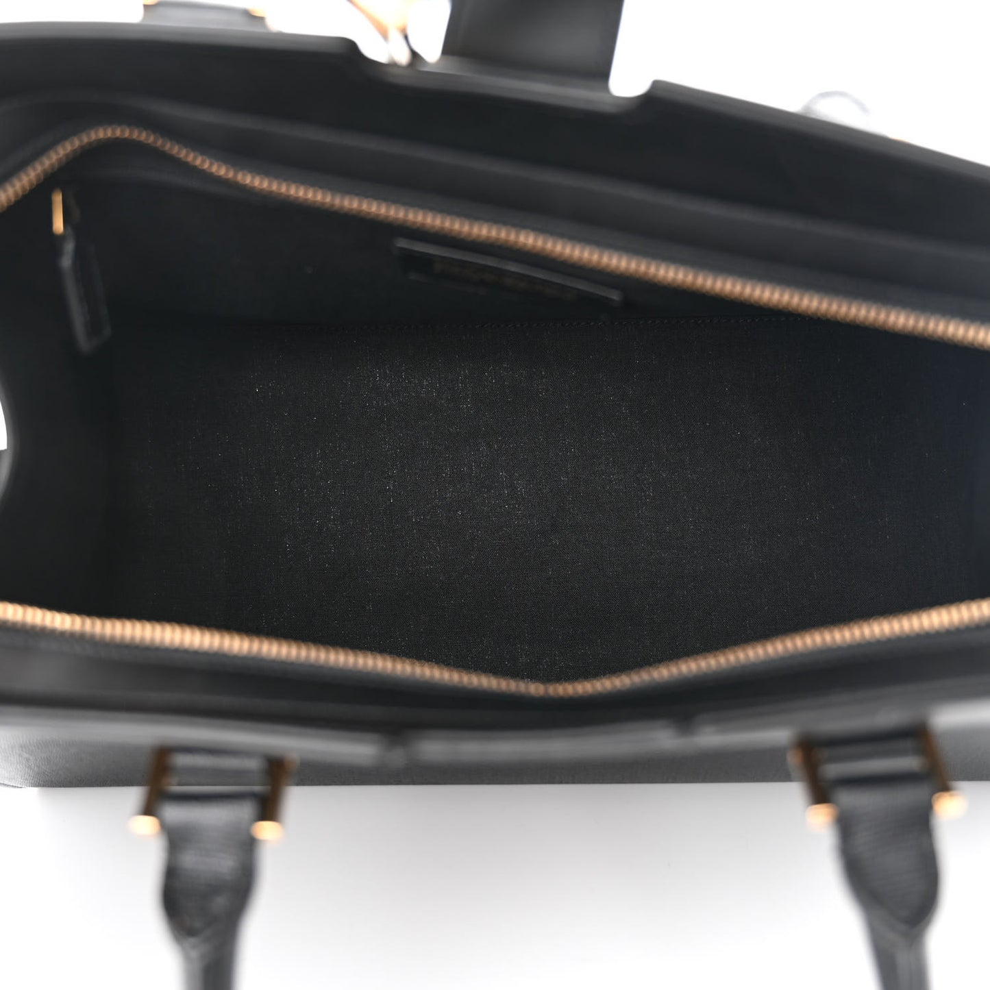 Textured Calfskin Medium Classic Y Cabas Black
