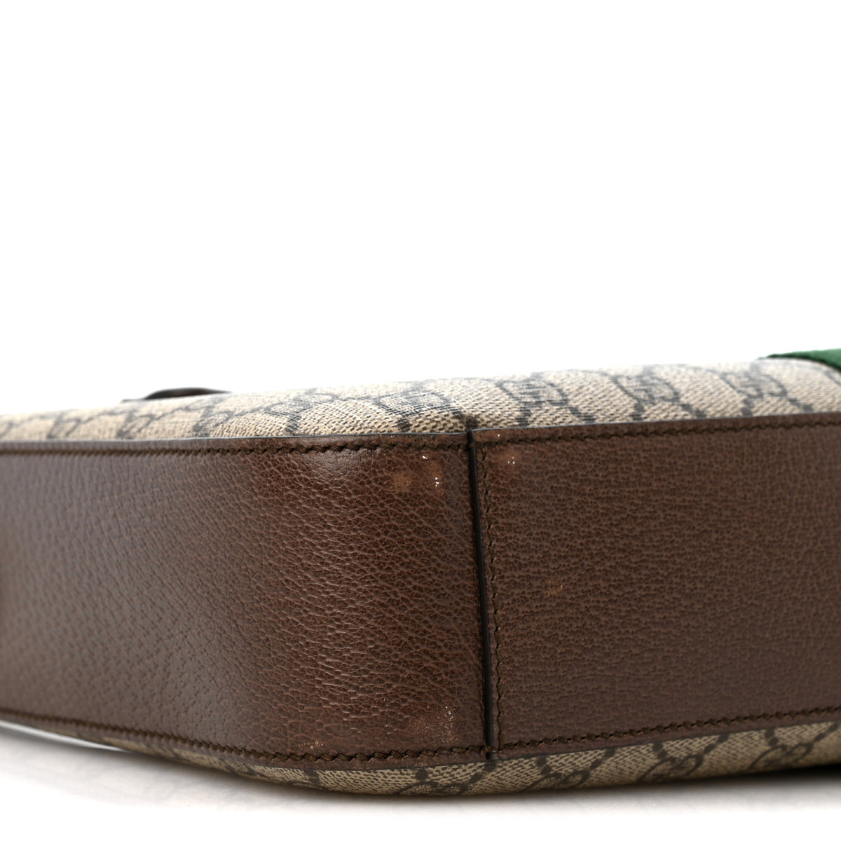 Gucci GG Supreme Monogram Textured Calfskin Web Medium Ophidia Briefcase Beige Ebony New Acero 9 of 11