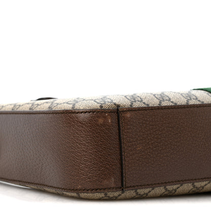 Gucci GG Supreme Monogram Textured Calfskin Web Medium Ophidia Briefcase Beige Ebony New Acero 9 of 11
