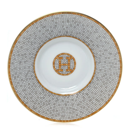Hermes Porcelain Mosaique Au 24 Gold Coffee Cup and Saucer 7 of 12