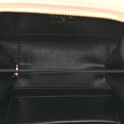 Chanel Caviar Quilted CC Filigree Vanity Clutch With Chain Beige Black 5 of 10