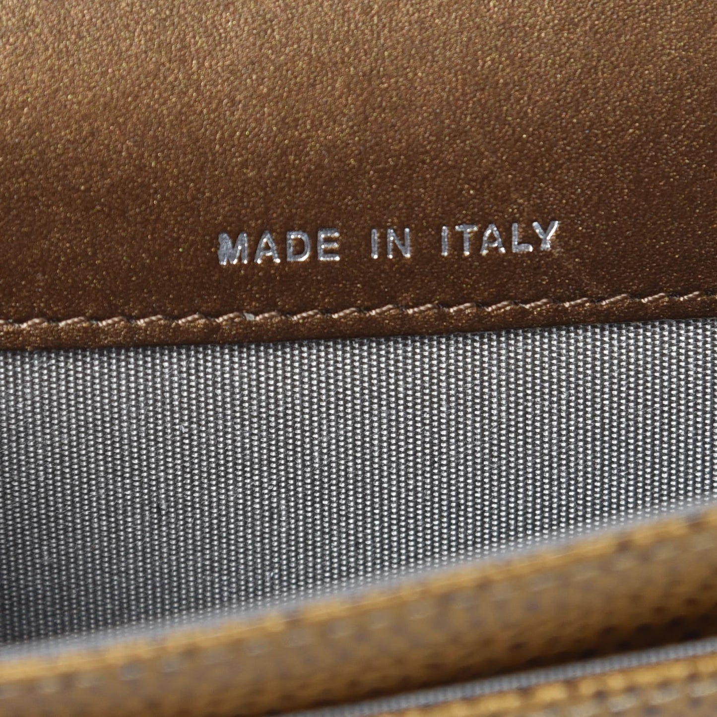 Metallic Caviar CC Timeless Card Holder Dark Gold