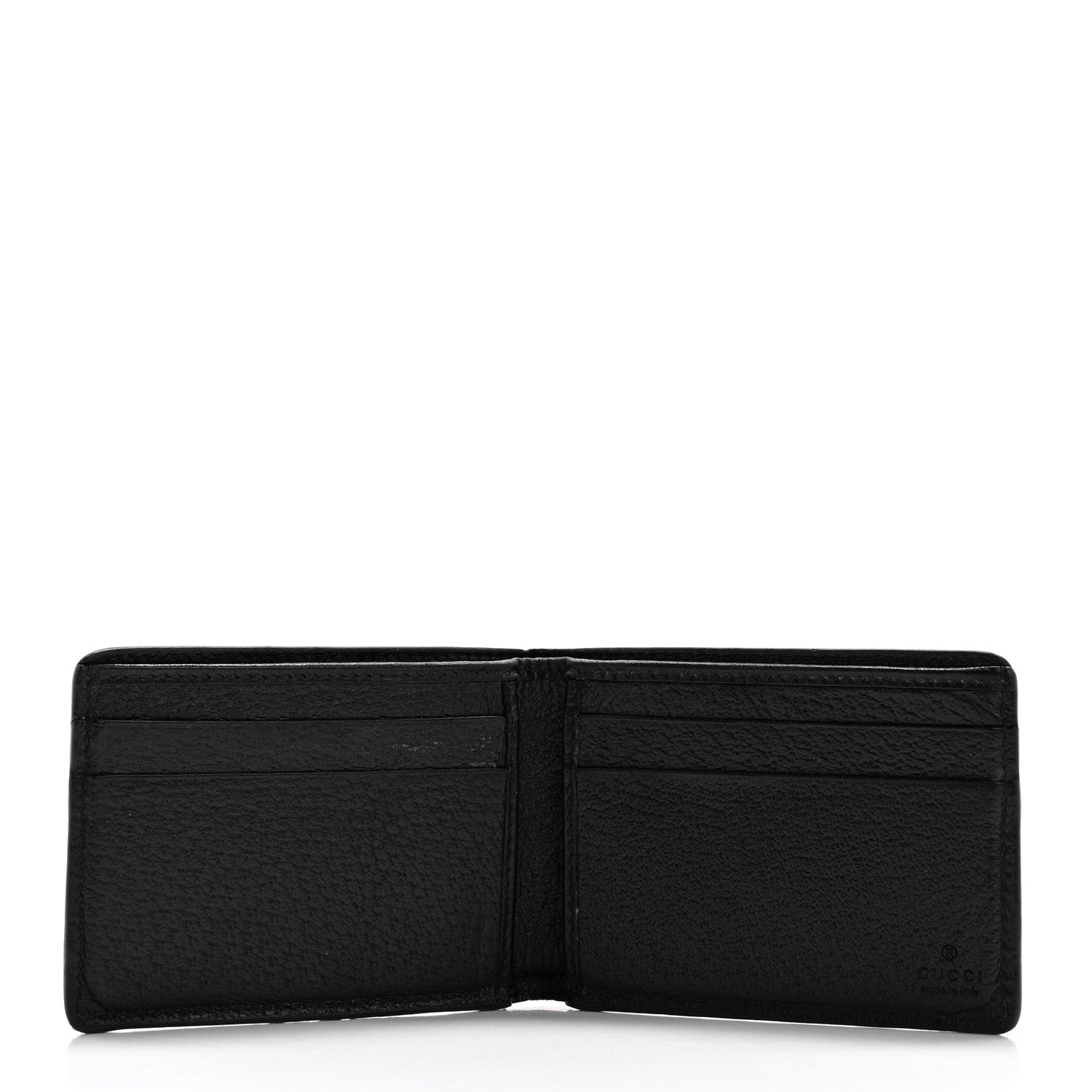 Gucci Calfskin Boar Effect GG Marmont Bi-Fold Wallet Black 5 of 11