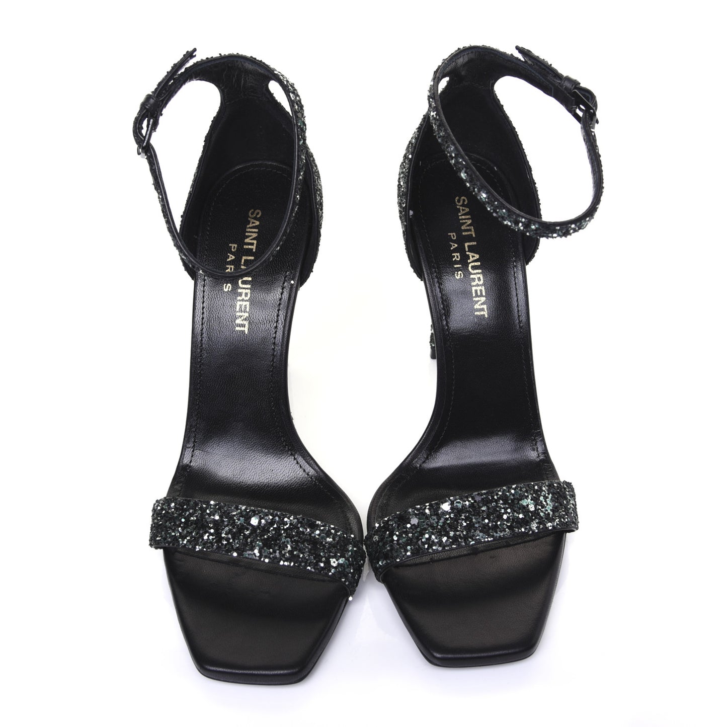 Glitter Amber 105 Ankle Strap Sandals 35.5 Black