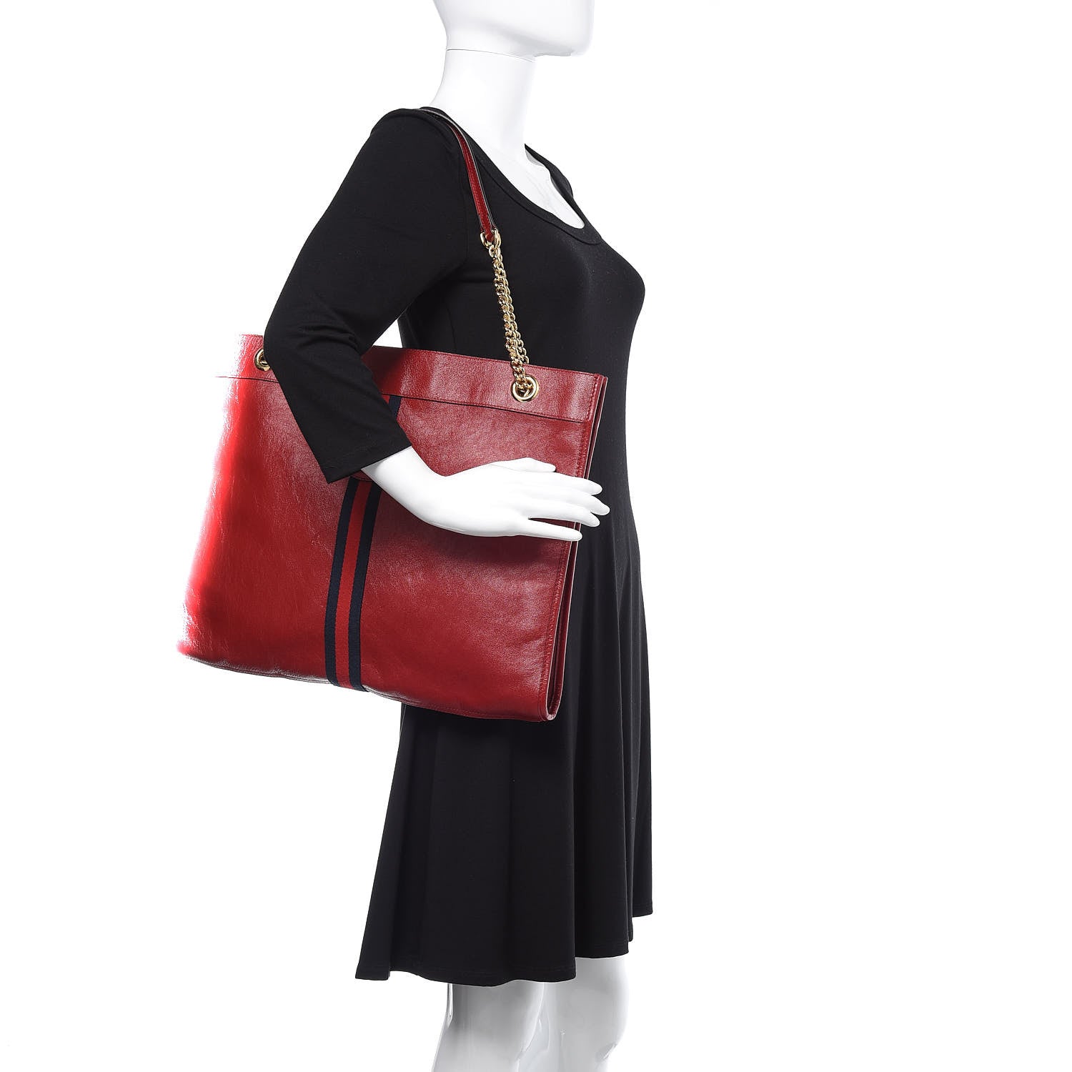 Gucci Calfskin Large Rajah Chain Tote Romantic Cherry 2 of 11