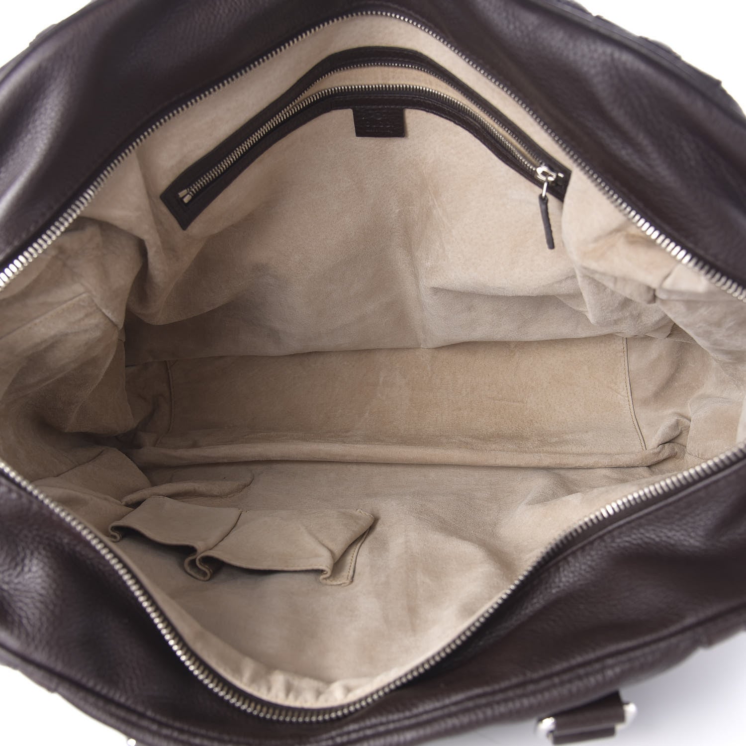 Gucci Calfskin Carry On Duffle Chocolate 4 of 10