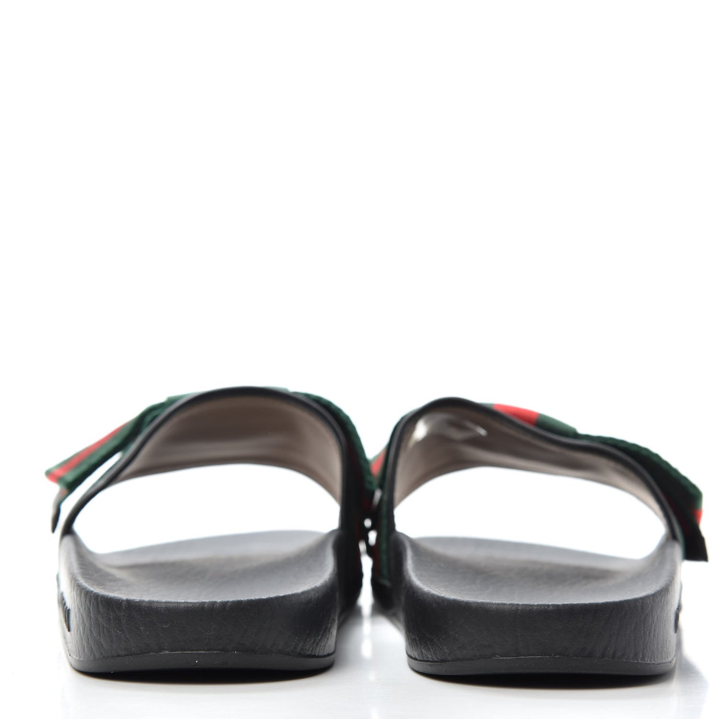 Satin Web Bow Slide Sandals 38 Black