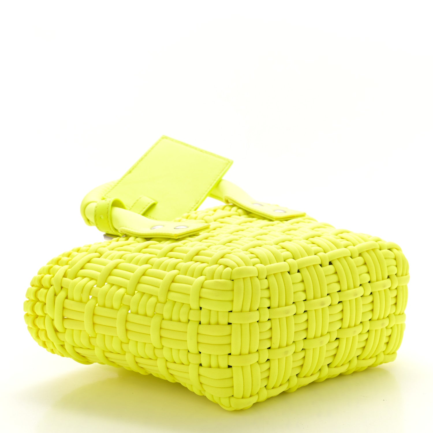 Balenciaga Faux Calfskin XXS Bistro Basket Fluo Yellow 4 of 14