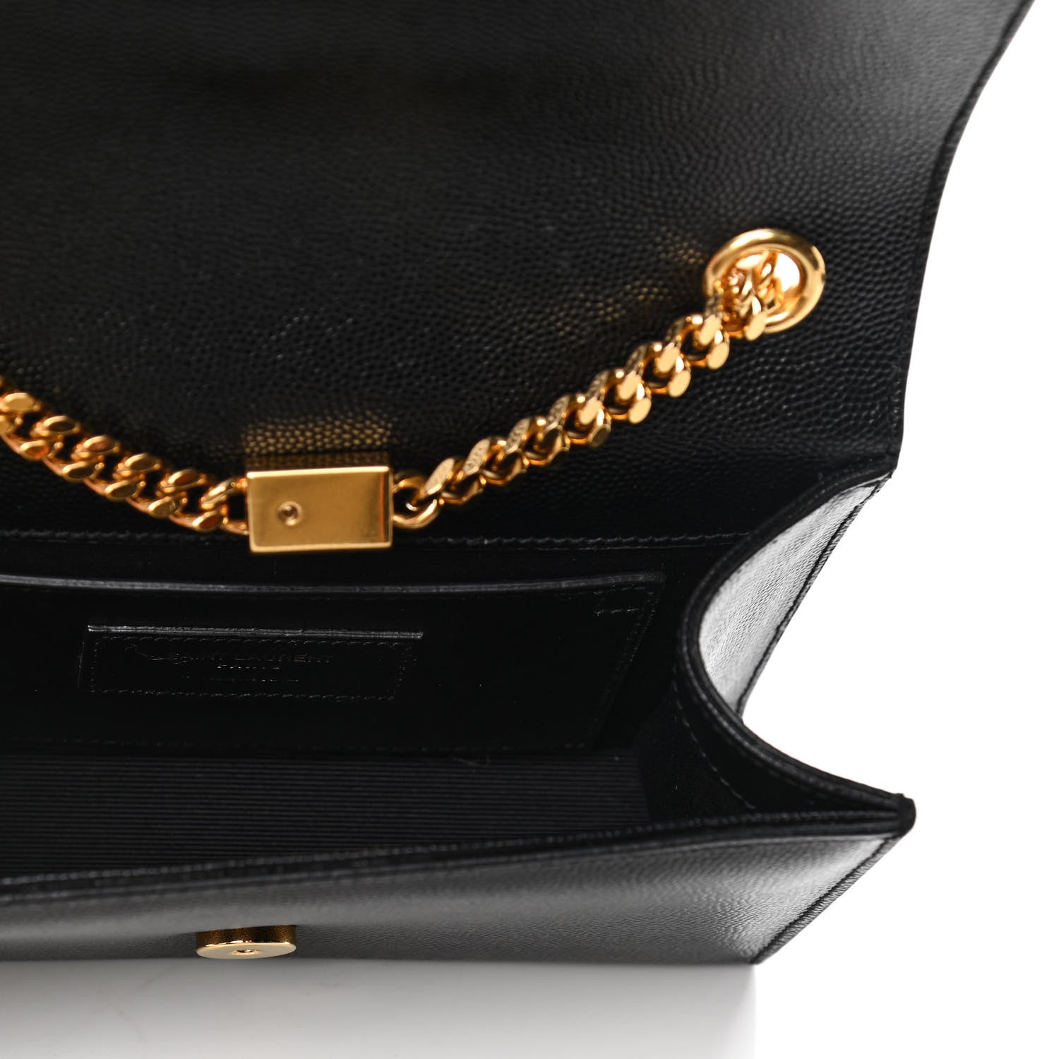 Saint Laurent Grain De Poudre Small Monogram Kate Satchel Black 4 of 5