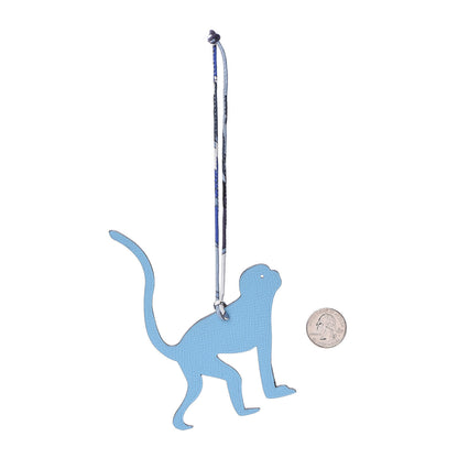 Hermes Togo Epsom Petit H Monkey Bag Charm Tosca Bleu Du Nord 2 of 3
