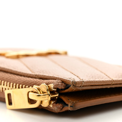 Saint Laurent Grain De Poudre Matelasse Chevron Monogram Fragments Zippered Card Case Naturel Dark 8 of 9