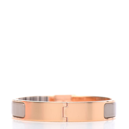 Hermes Enamel Narrow Clic Cadenas Bracelet GM Marron Glace 3 of 5