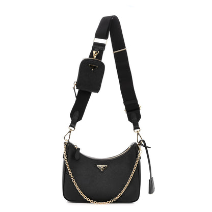 Prada Saffiano Lux Re-Edition 2005 Shoulder Bag Black 1 of 9