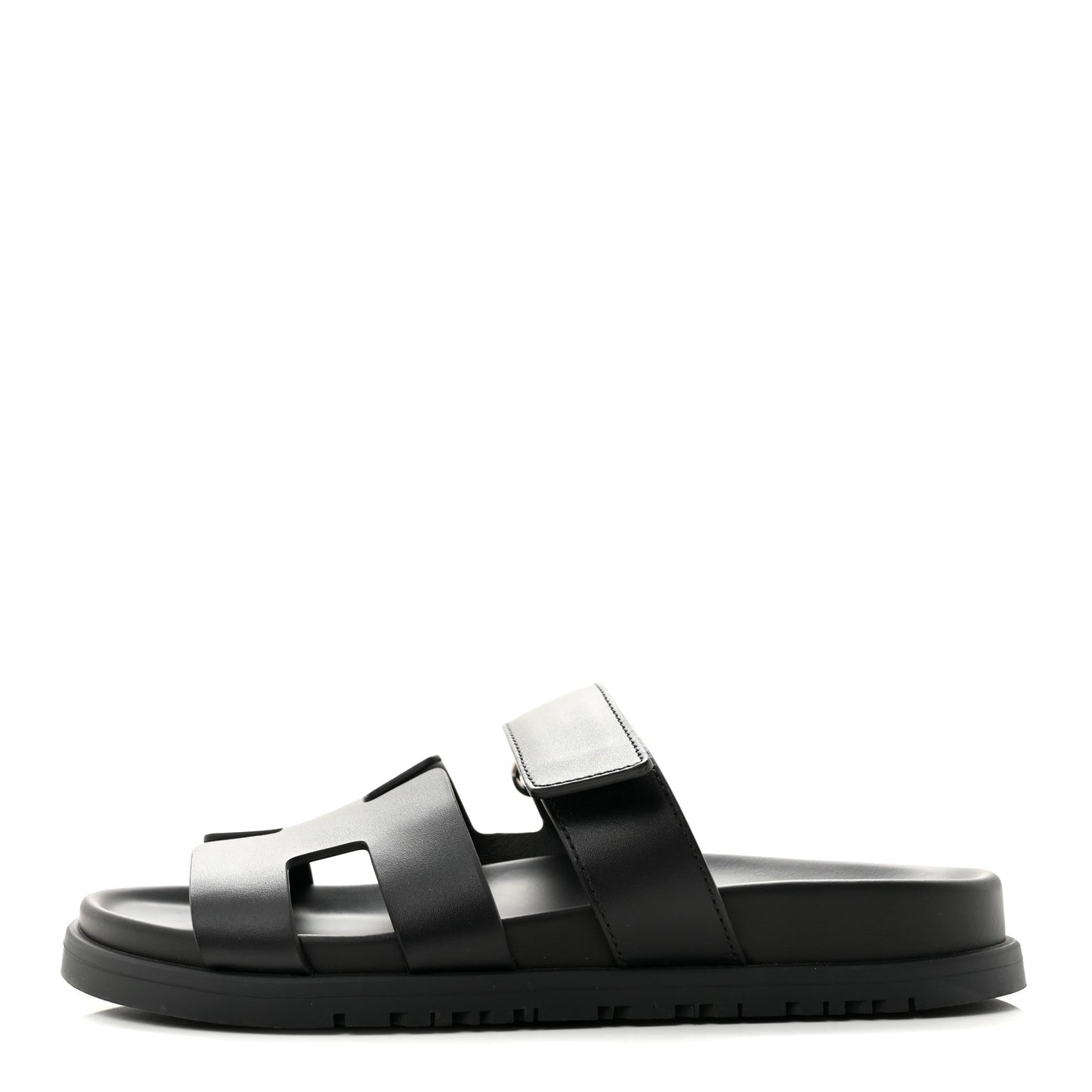 Calfskin Womens Chypre Sandals 36.5 Black