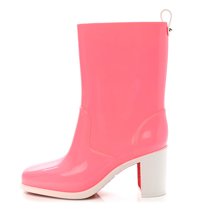Christian Louboutin PVC Loubirain 70MM Rain Boots 42 Bubble Gum 1 of 8