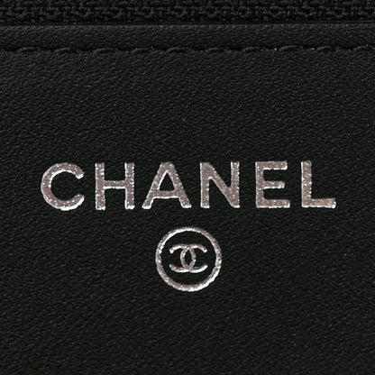 Chanel Patent Quilted Wallet On Chain WOC Black 6 of 11