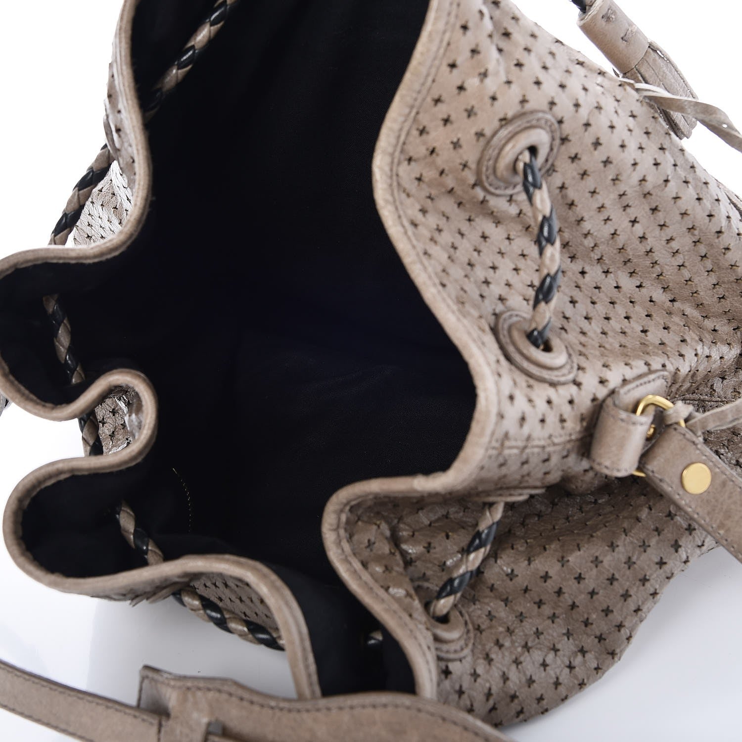 Balenciaga Agneau Arena Laser Cut Cross Classic Gold Hardware Medium Pampille Gris Poivre 5 of 10