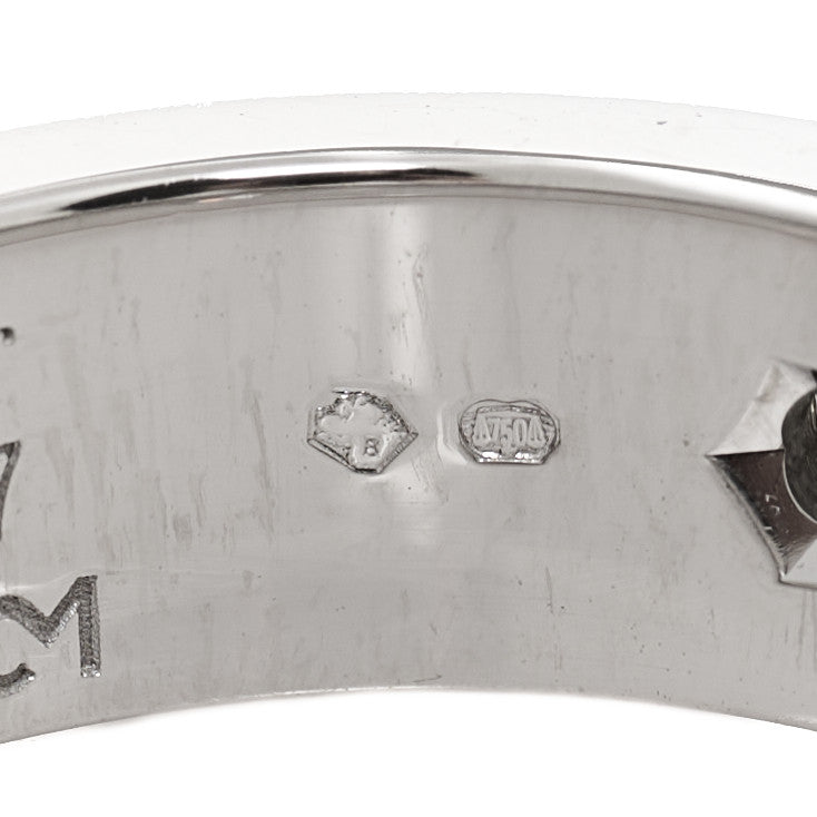 18K White Gold 3 Diamond 5.5mm LOVE Ring 47 4
