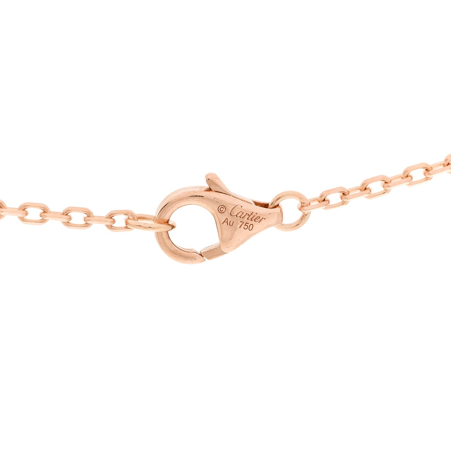 18K Pink Gold Diamond Interlocking LOVE Paved Necklace