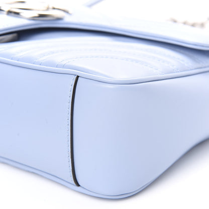Gucci Calfskin Matelasse Small GG Marmont Shoulder Bag Porcelain Light Blue 9 of 12