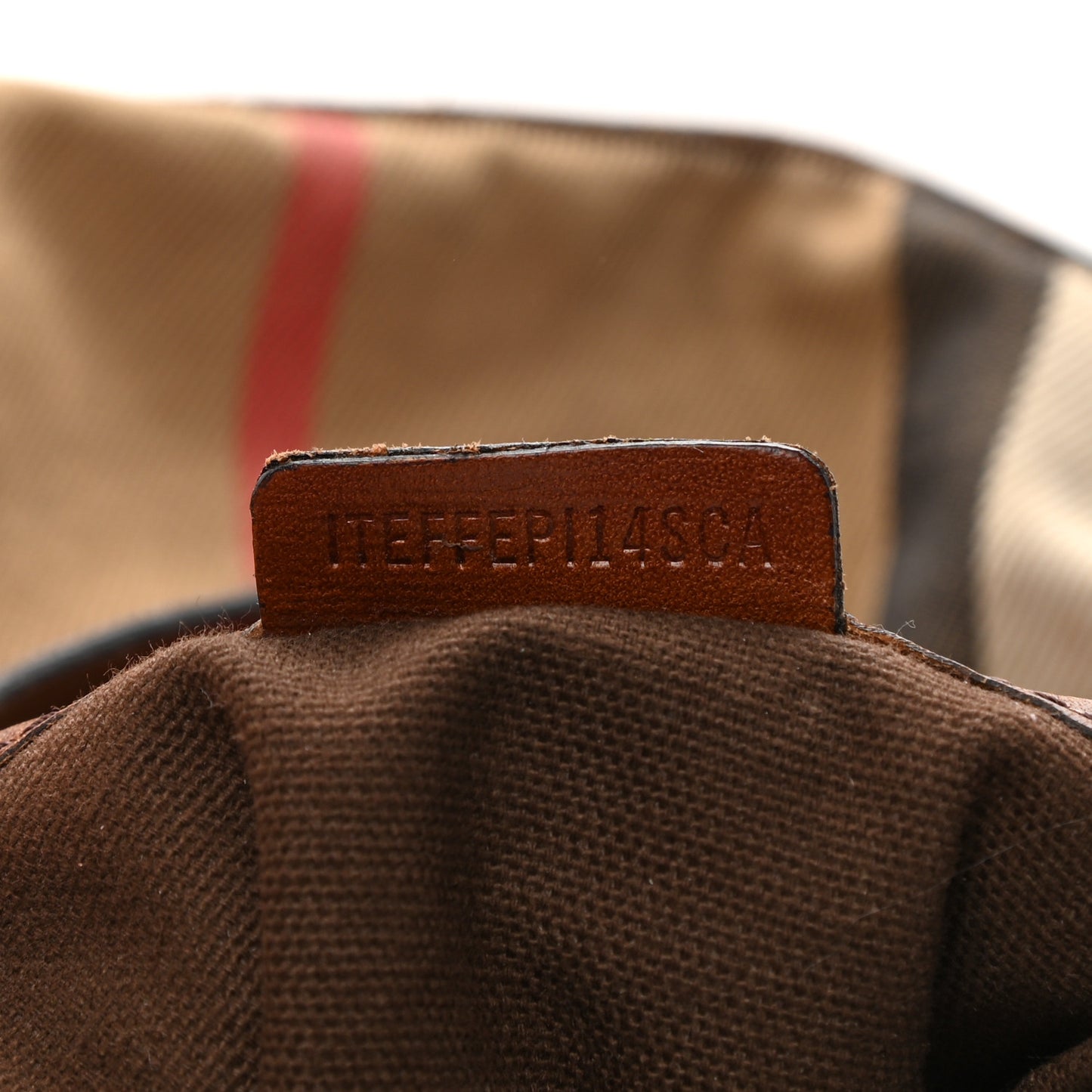 Bridle Calfskin House Check Kenton Hobo Brown