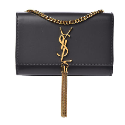 Saint Laurent Calfskin Small Classic Monogram Kate Tassel Satchel Storm 1 of 13