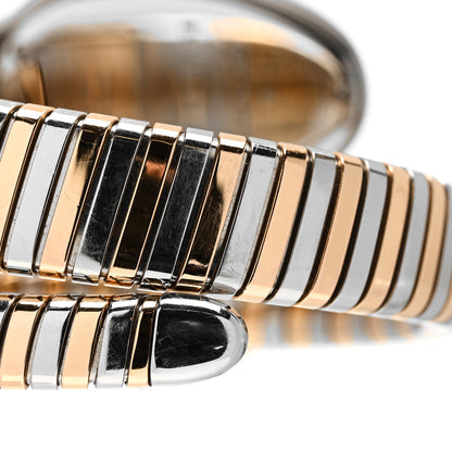 Bulgari Stainless Steel 18K Rose Gold Diamond Bezel 35mm Serpenti Tubogas Quartz Watch 6 of 8