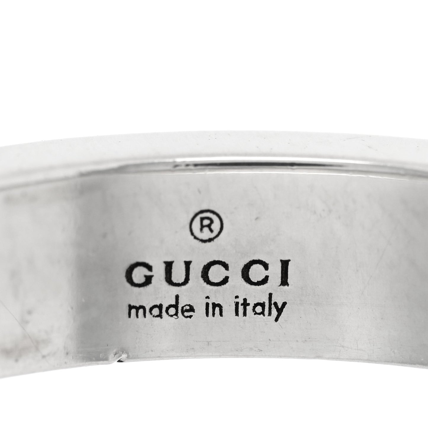 Sterling Silver Narrow GucciGhost Hamlet Skull Ring 55 7.25