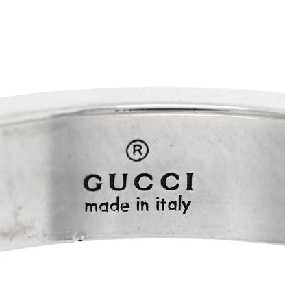 Gucci Sterling Silver Narrow GucciGhost Hamlet Skull Ring 55 7.25 4 of 5