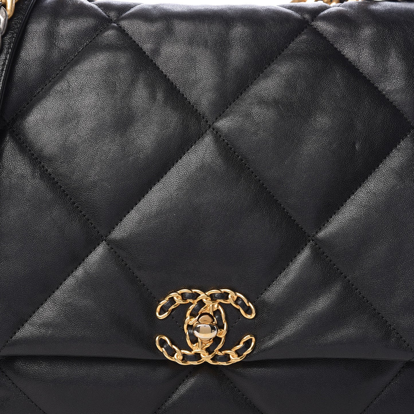 Goatskin Quilted Maxi 19 Flap Black
