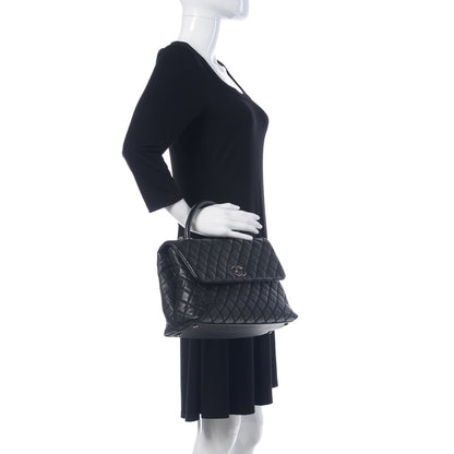 Chanel Caviar Quilted Medium Coco Handle Flap Black 2 of 12