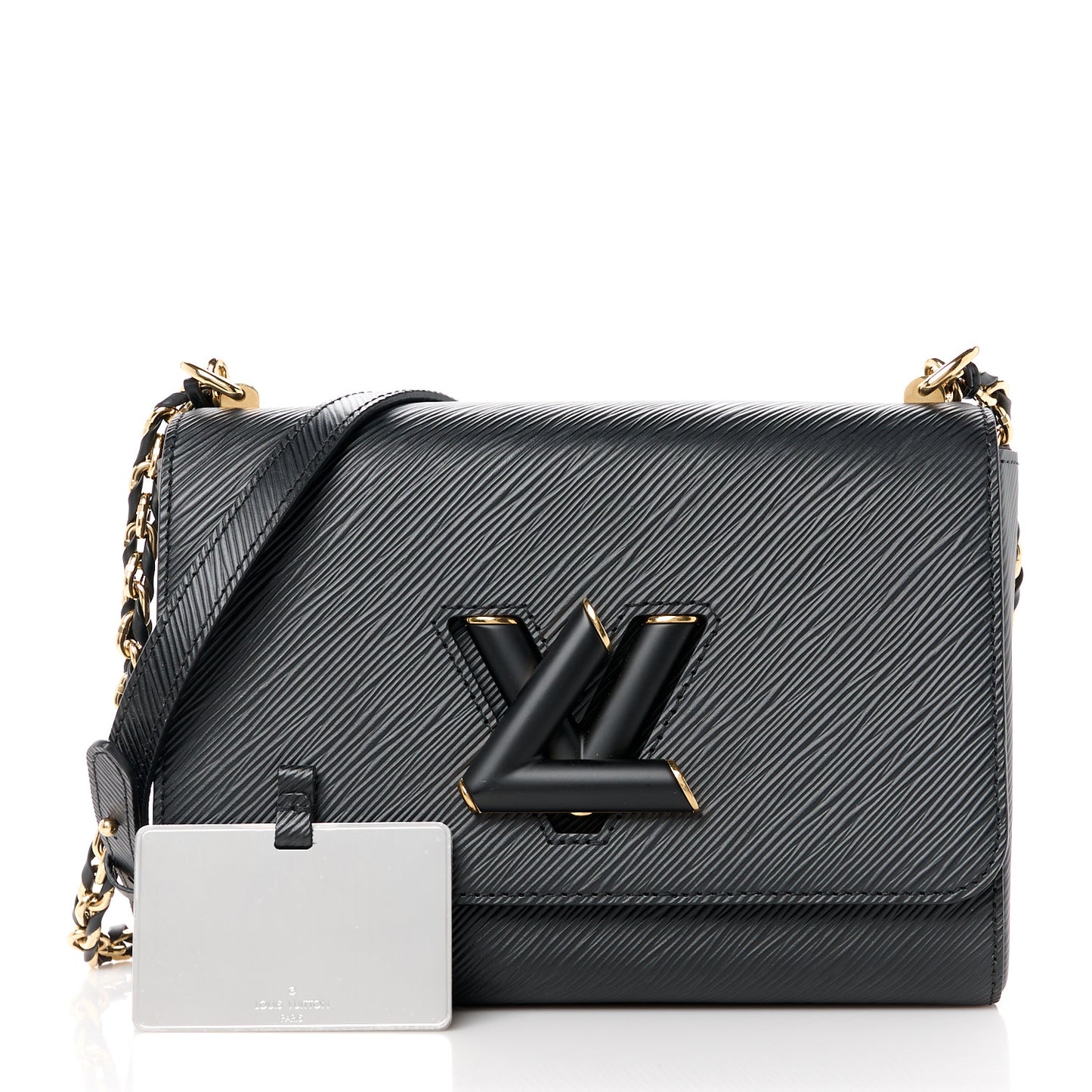 Epi Twist Shoulder Bag MM Matte Black Gold