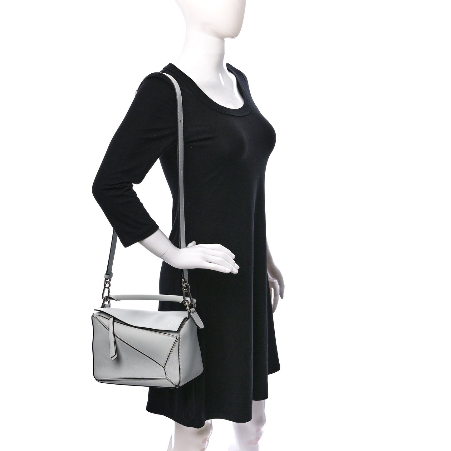 Calfskin Small Puzzle Bag Kaolin