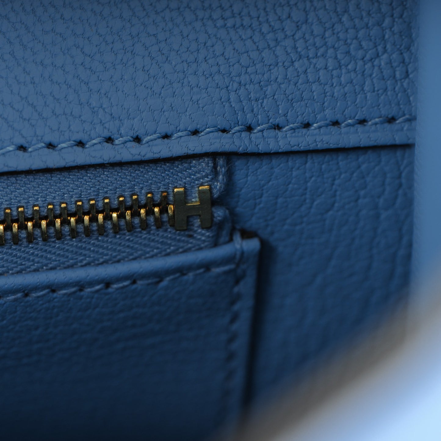 Taurillon Clemence Birkin 35 Bleu Paradis